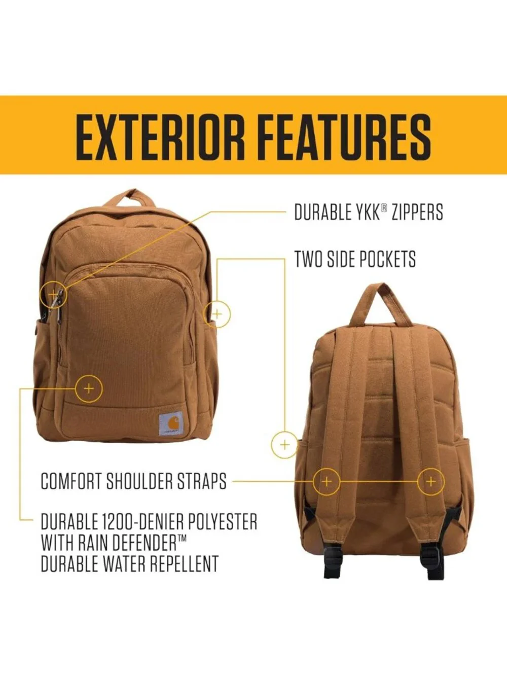 Classic Black 25L Backpack - Durable, Stylish, Perfect for School & Travel